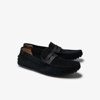 Lacoste Concours Nautic Suede Loafers - Mokasíny Pánské Černé / Černé | CZ-GyFBYw